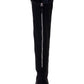Style Company Womens Black Cushioned Hayley Round Toe Block Heel Boots Black Size 6 M