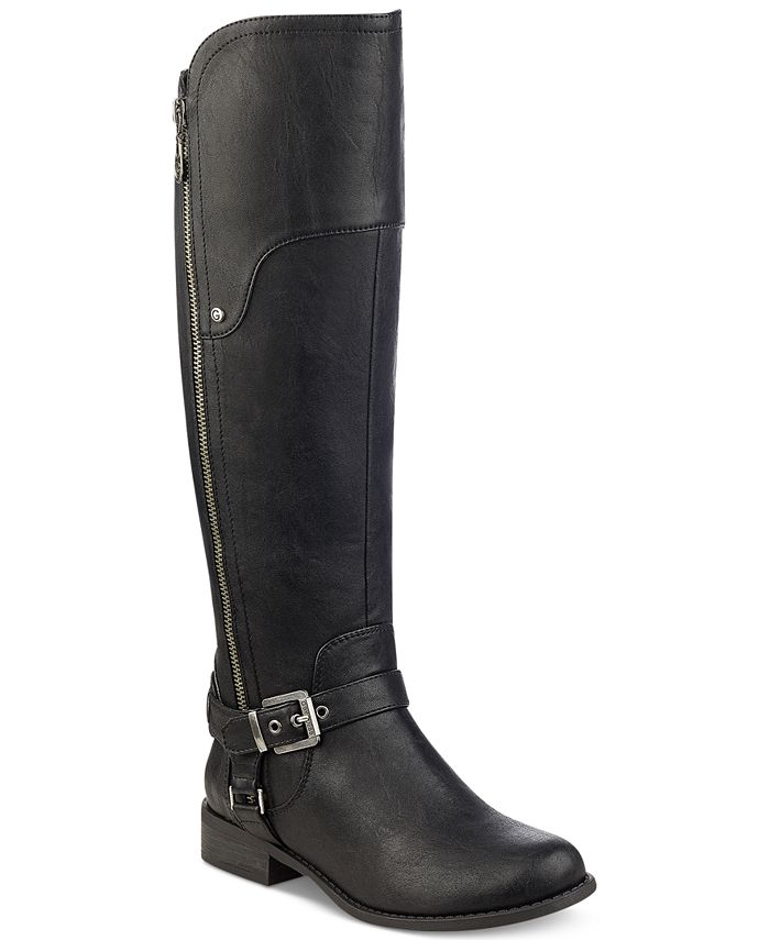 Guess Women's Harson5 Closed Toe Knee High Fashion Boots Dark Brown Size 9 MW