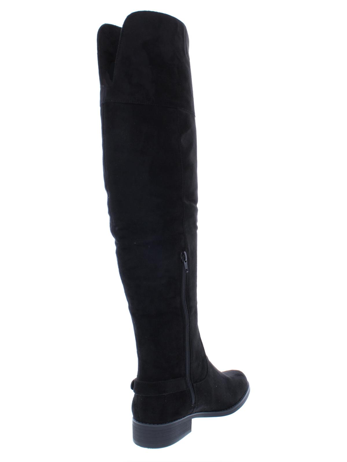 American Rag Womens Black Buckle Accent Zipper Accent Adarra Round Toe Block Heel Boots 6 M
