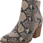 Sun Stone Womens Beige Animal Print Pointed Toe Block Heel Zip-up Booties 8.5