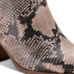 Sun Stone Womens Beige Animal Print Pointed Toe Block Heel Zip-up Booties 8.5