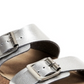 Madden Girl Women's Brando Footbed Sandals Silver Size 5.5 M
