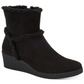Style Company Womens Black Jordanyy Round Toe Wedge Zip-up Booties Size 10M