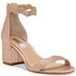INC International Concepts Women's Hadwin2 Fabric Open Toe Special Occasion Blush Size 9