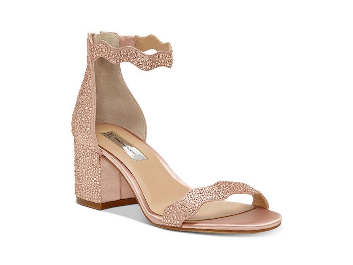 INC International Concepts Women's Hadwin2 Fabric Open Toe Special Occasion Blush Size 9