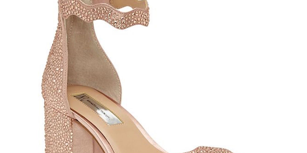 INC International Concepts Women's Hadwin2 Fabric Open Toe Special Occasion Blush Size 9