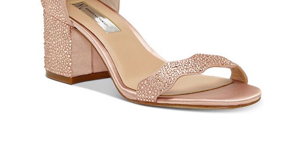 INC International Concepts Women's Hadwin2 Fabric Open Toe Special Occasion Blush Size 9