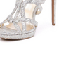 Michael Michael Kors Womens Sandra Platform Leather Open Toe Special Occasion Silver Size 8.5 M