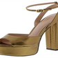 Zoe by Rachel Zoe Women's ZF18F05002 Leather Peep Toe Casual Yellow Size 6.0