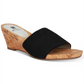 White Mountain Womens Aleah Cork Espadrille Wedge Sandals Black Size 5M