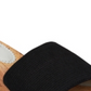White Mountain Womens Aleah Cork Espadrille Wedge Sandals Black Size 5M