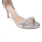 Badgley Mischka Women's Randy Ornamented Sandals Silver  Size 8M