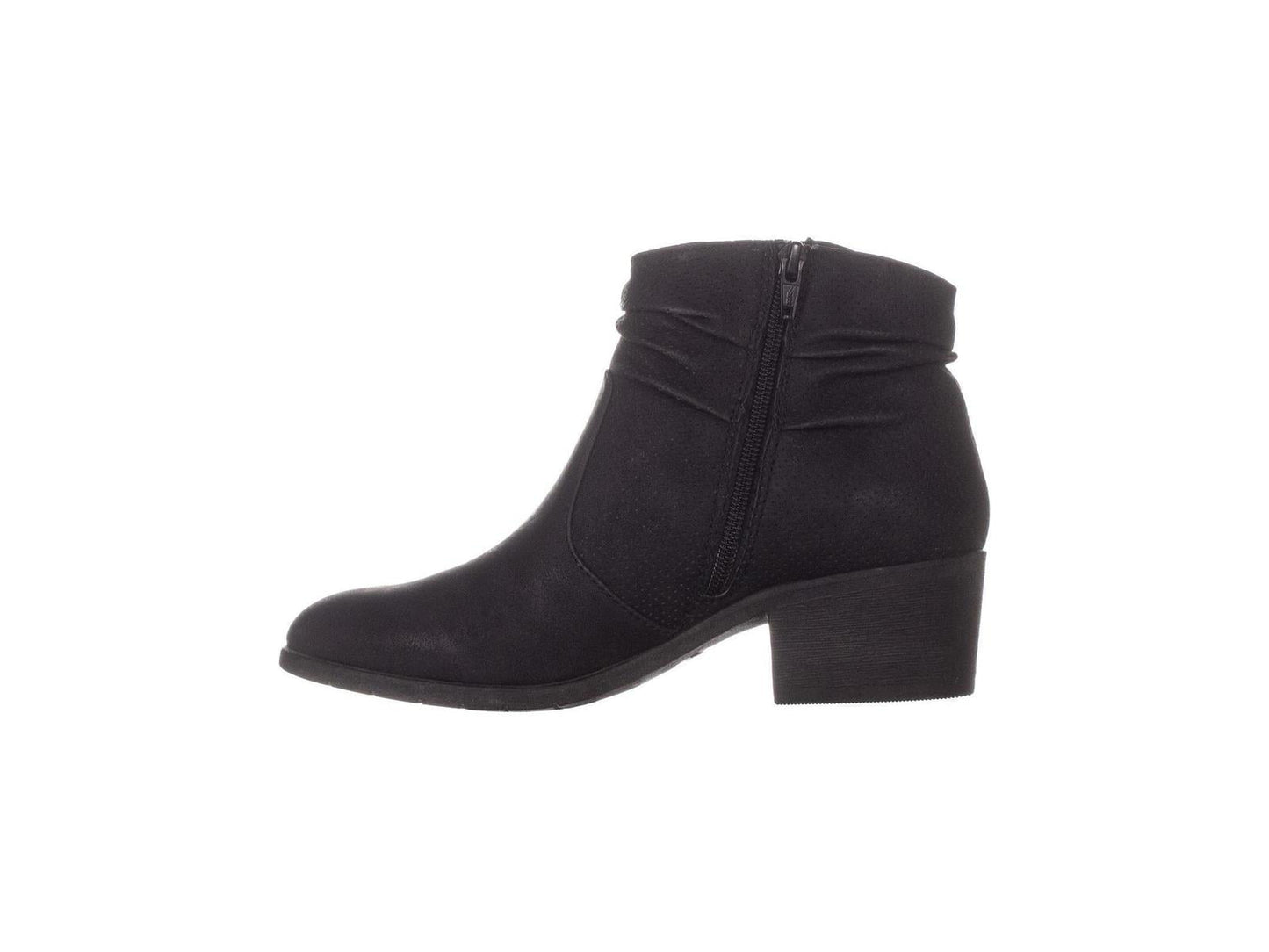 White Mountain Womens  Uptown Block Heel Ankle Boots Black Size 9