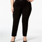 Alfani Women's Plus Hollywood Printed Skinny Pants Black Size 20W