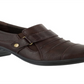 Easy Street Women's Mika Faux Leather Ankle Shooties Brown Size 9.5 Medium