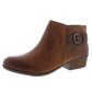 Clarks Women's Addiy Kara Leather Block Heel Ankle Boots Tan Brown Size 6 M