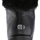 Guess Women's Galway Leather Round Toe Ankle Combat Boots Black Multi  Size 7 M