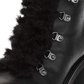 Guess Women's Galway Leather Round Toe Ankle Combat Boots Black Multi  Size 7 M