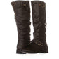 XOXO Women's Minkler Round Toe Knee High Fashion Boots Brown Size 8W