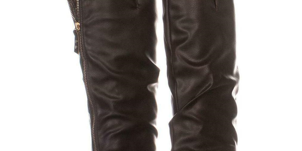 XOXO Women's Minkler Round Toe Knee High Fashion Boots Brown Size 8W