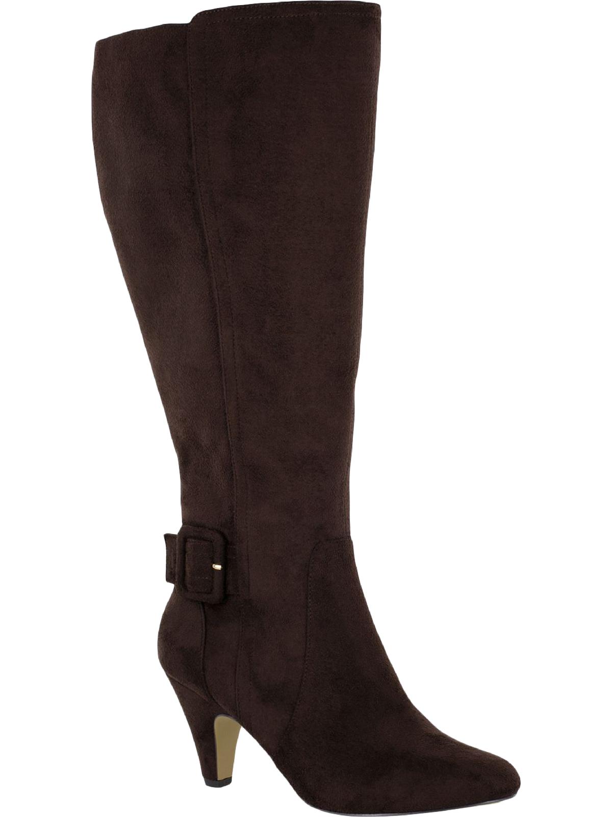 Bella Vita Women's Suede Troy II Plus Dress Wide Calf Boots Brown Size 5.5 M