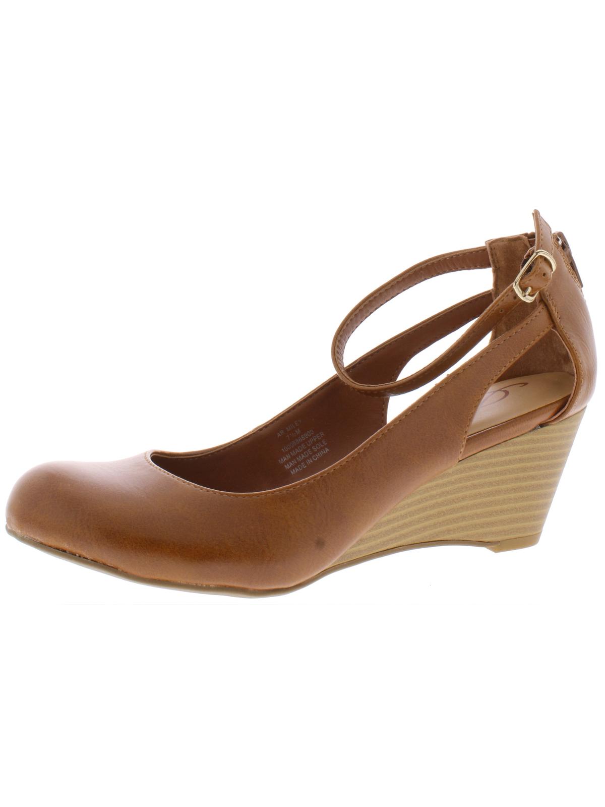American Rag Womens Miley Leather Peep Toe Casual Platform Sandals Brown Size 7.5 M