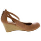 American Rag Womens Miley Leather Peep Toe Casual Platform Sandals Brown Size 7.5 M