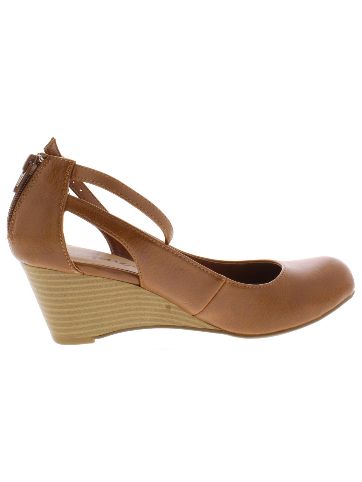 American Rag Womens Miley Leather Peep Toe Casual Platform Sandals Brown Size 7.5 M