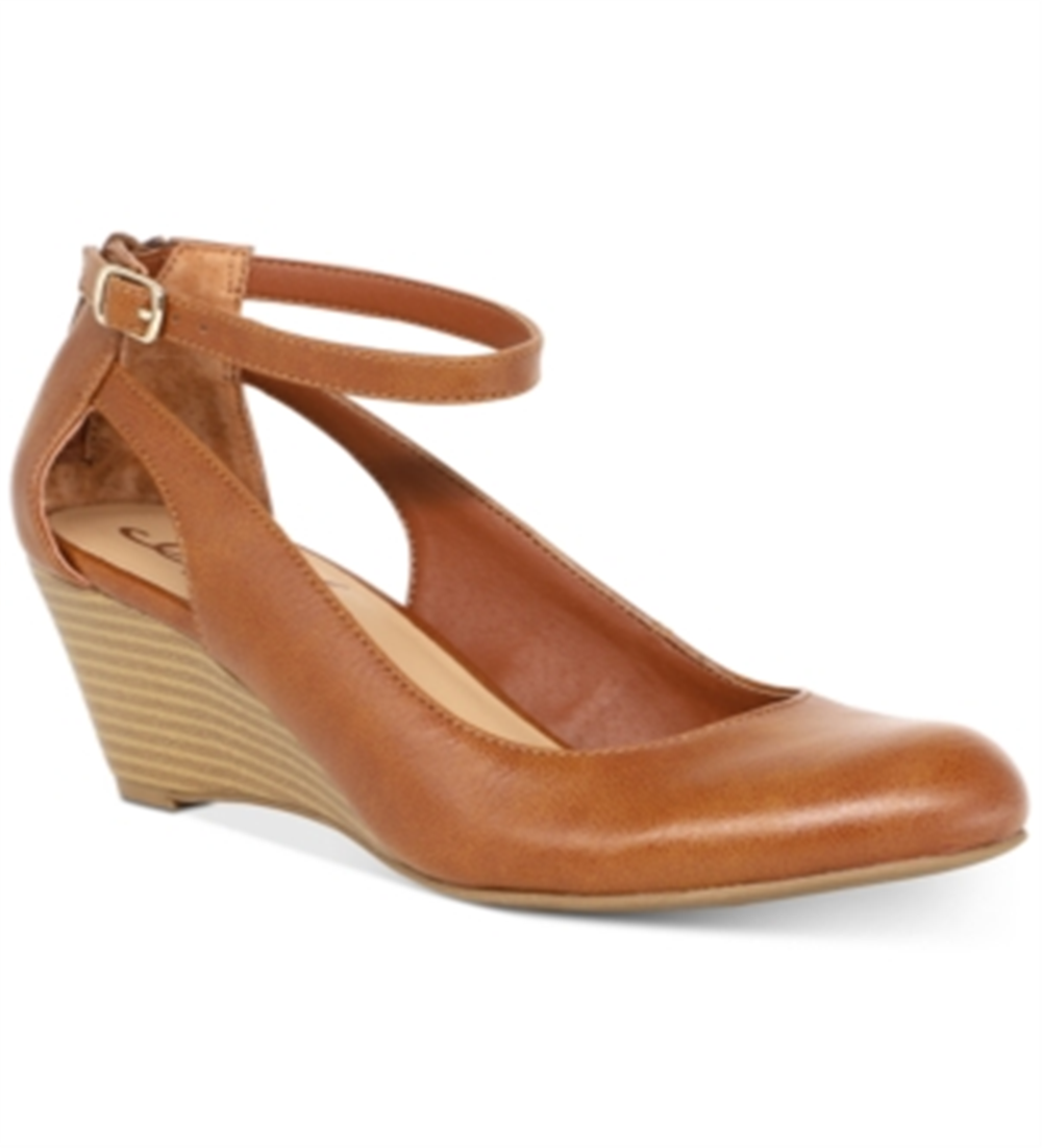 American Rag Womens Miley Leather Peep Toe Casual Platform Sandals Brown Size 7.5 M