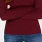 Freshman Women's Knit Ribbed Pullover Sweater Maroon Size X-Small