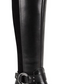 Marc Fisher Risa Block-Heel Leather Boots Black  Size 9.5 M