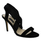 Nine West Women's Maya Fabric Open Toe Casual Slingback Sandals Black Size 9 M