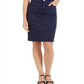 Charter Club Women's Polka Dot Denim Skirt Blue Size 6