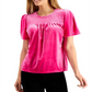 Charter Club Women's Velvet Short Sleeve Top Black Size Large