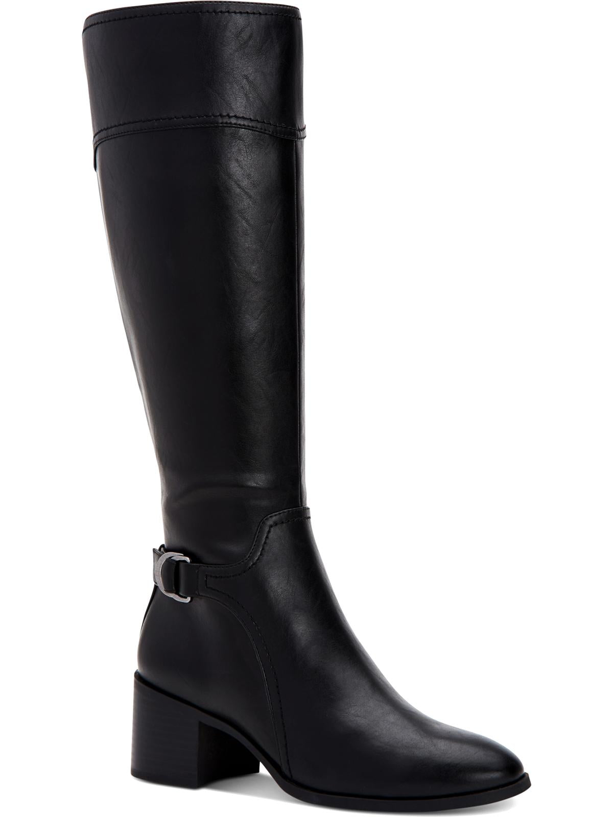 Style & Co Women's Vannie Faux Leather Tall Riding Boots Black Size 7 M