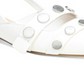 Bar III Women's Studded Padded Josee Pointed Toe Block Heel Buckle Mules White Size 7 M