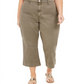 Celebrity Pink Women's Plus Montauk Cropped Pants Green Size 24W