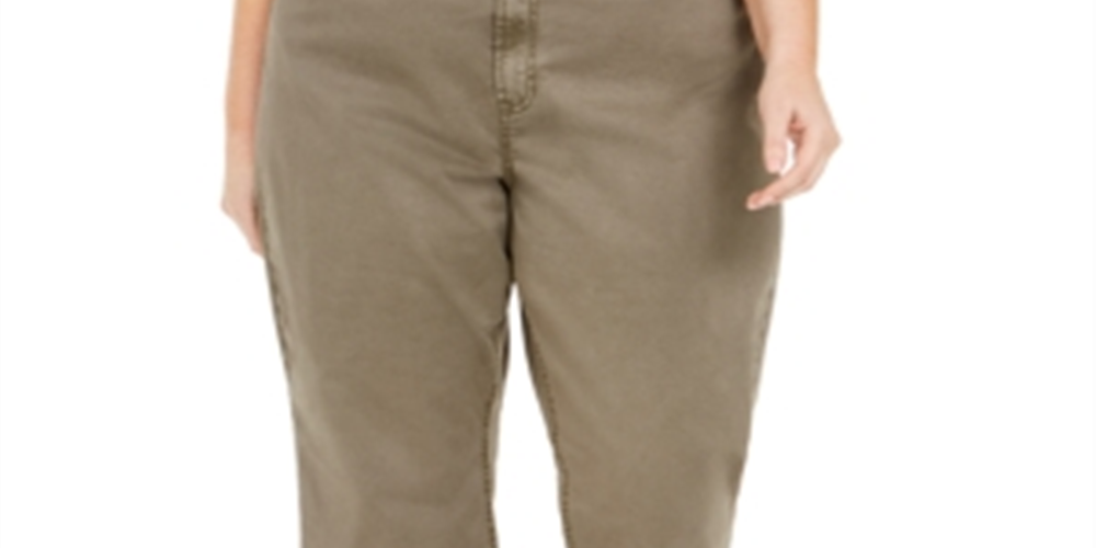 Celebrity Pink Women's Plus Montauk Cropped Pants Green Size 24W