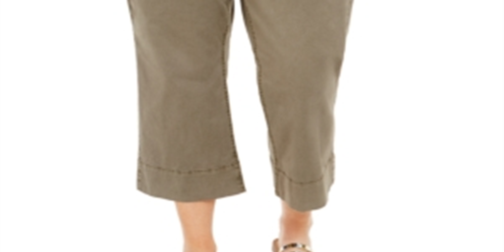 Celebrity Pink Women's Plus Montauk Cropped Pants Green Size 24W