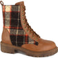 Rock & Candy Women's MAX Faux-Leather Combat Ankle Boots Brown Size 8.5 M