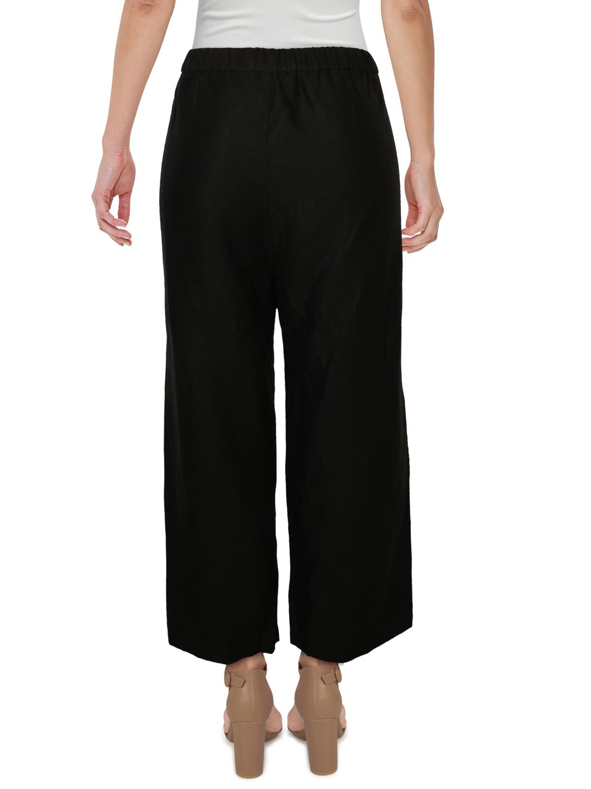 Eileen Fisher Women's Plus Cropped Pull-on Pants Black Size 3X