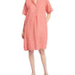 Eileen Fisher Plus Organic Linen Mandarin Collar Dress Pink Size 2X