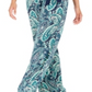 NY Collection Women's Printed Surplice Jumpsuit Green Size Petite Small