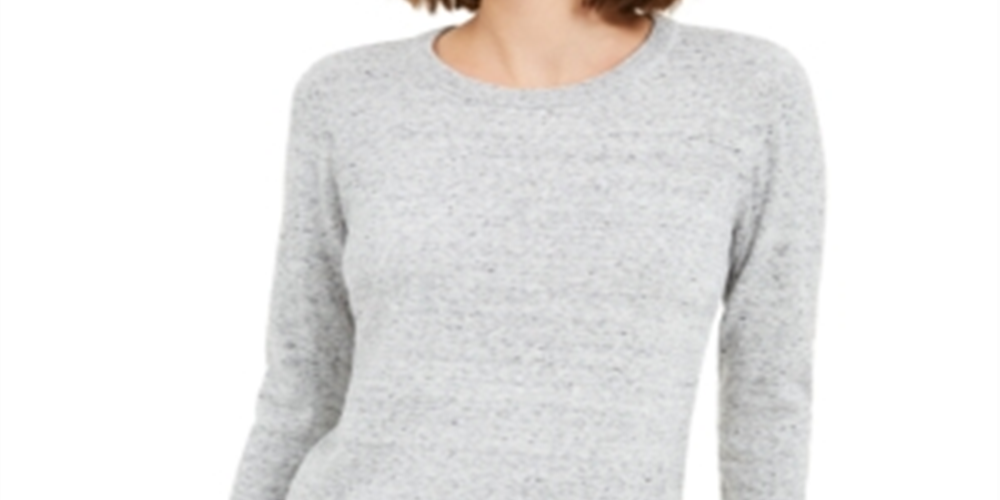 Maison Jules Women's Flecked Sweater Gray Size XX-Large