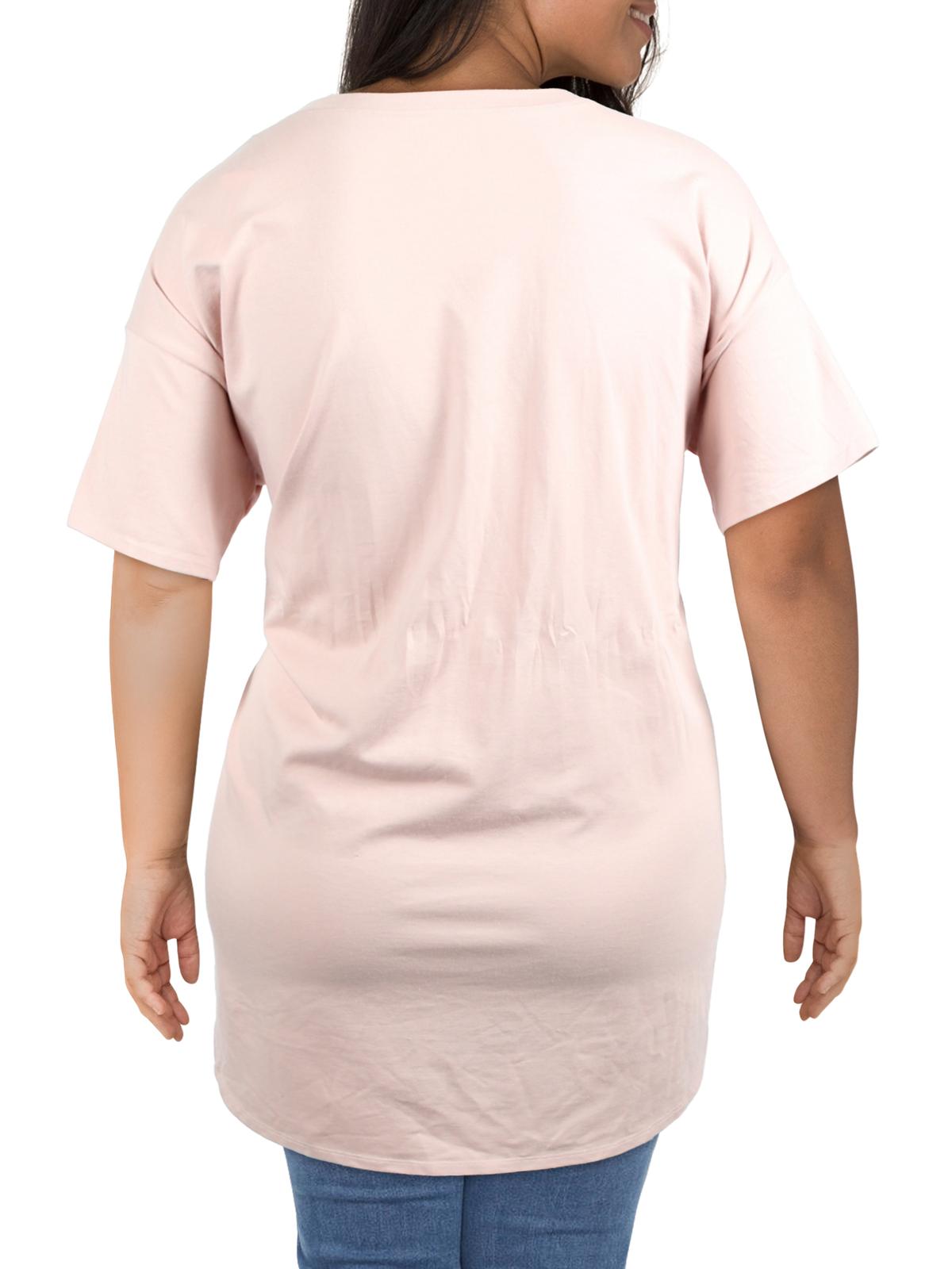 Eileen Fisher Women's Plus V Neck Tunic Pink Size 2X