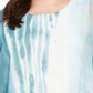 Alfani Women's Plus Elastic Waist Tie Dye Blouse Blue Size XXL