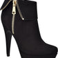 GBG Los Angeles Women's Docker Faux Suede Ankle Boots Black Size 8.5 M