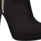 GBG Los Angeles Women's Docker Faux Suede Ankle Boots Black Size 8.5 M