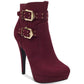 Guess Women's Dalli2 Round Toe Ankle Fashion Boots Purple Size 5 M