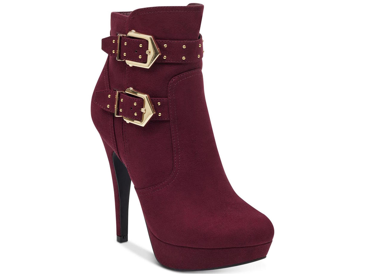 Guess Women's Dalli2 Round Toe Ankle Fashion Boots Purple Size 5 M
